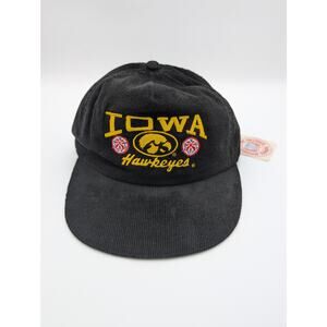 Vintage University Iowa Hawkeyes Corduroy Hat Cap USA